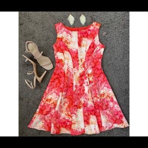 Sandra Darren Orange Sleeveless Dress